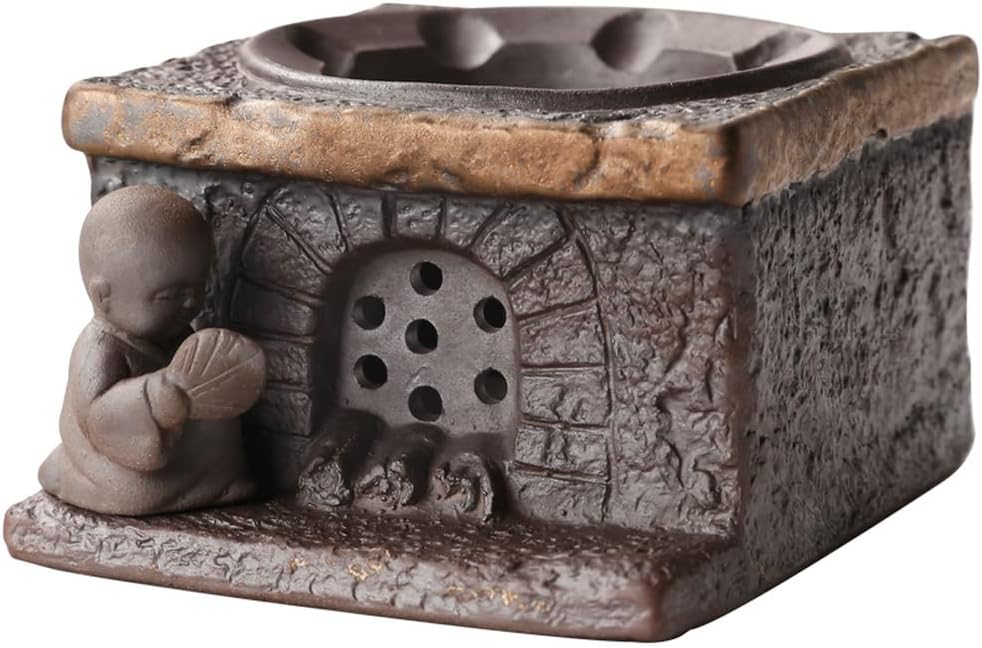 XIALON 5.5inch Coarse Pottery Warm Tea Stove Candle Heating Teapot Base Tea Table Decorate