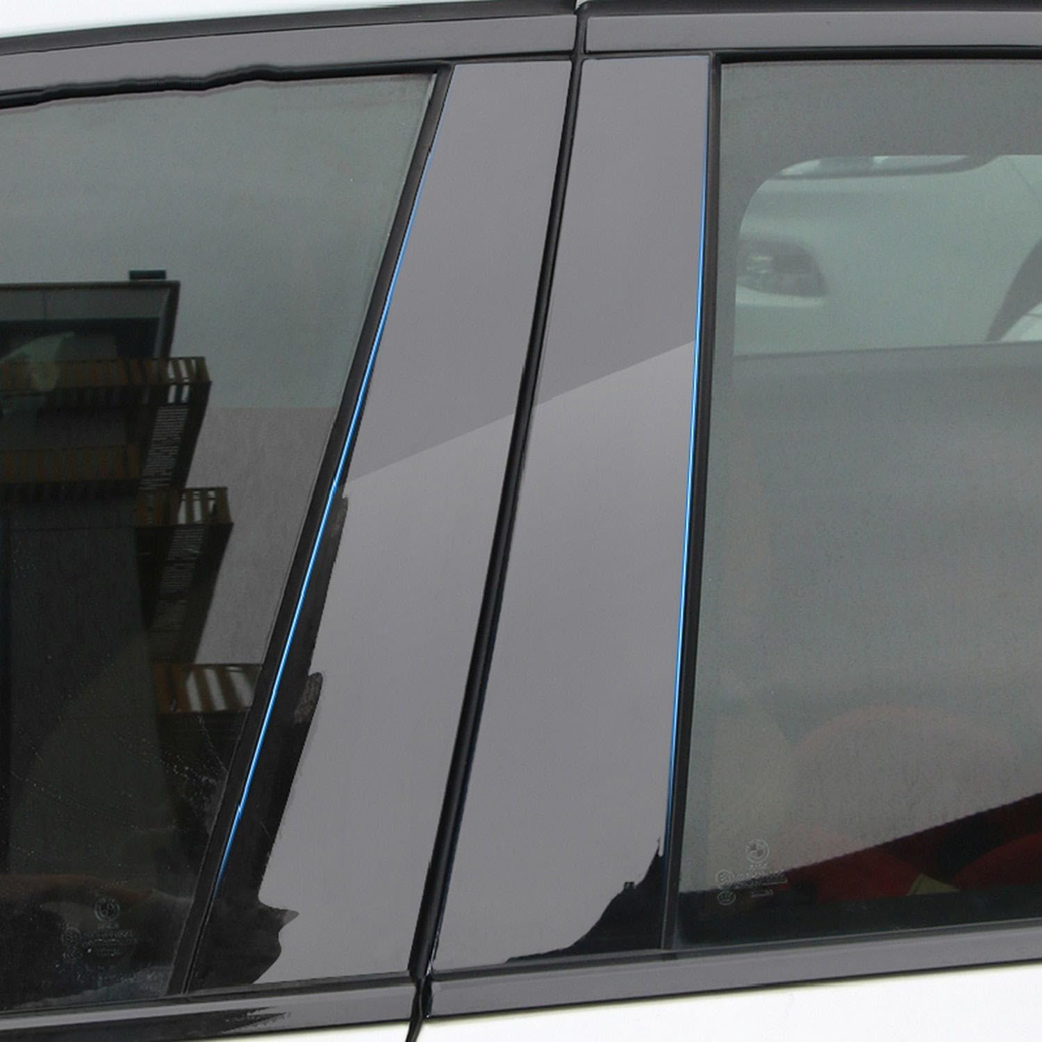 JCAKES Car Exterior Car Window Pillar Anti-Scratch TPU Protective Film Anti-Scratch Repair Film，for BMW f12 f13 Series 6 2010-2017