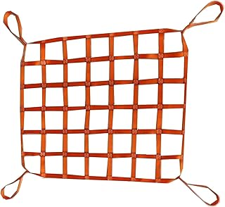 RAUGAJ Cargo Lifting Net, Bungee Cargo Net,Ng Load-Beamaterial Handling Straps, Flat Polyester Sling Hoisting Net, Safety Cargo Hanging Net, Outdoor Play Climbing Rope Nets/1M*1M/2T