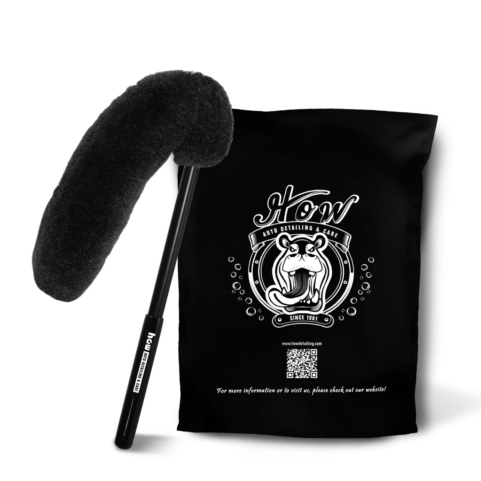 H.O.W 360° Microfiber Wheel Rim Tire Brush for Cleaning Tires