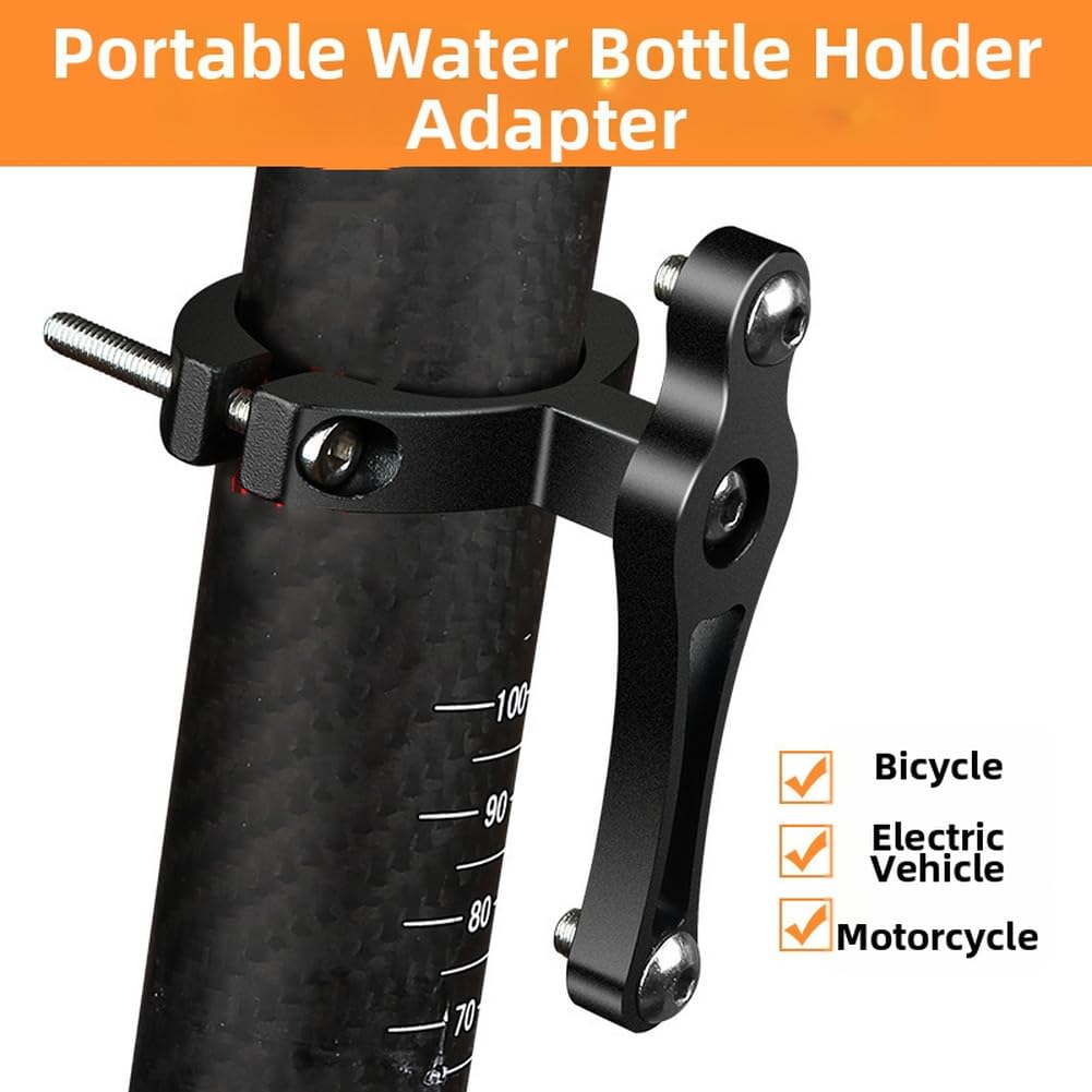 Soporte para taza de bicicleta de montaña, asiento de conversión de hervidor de aleación de aluminio para botella de agua, accesorio ligero y fácil de instalar para ciclismo
