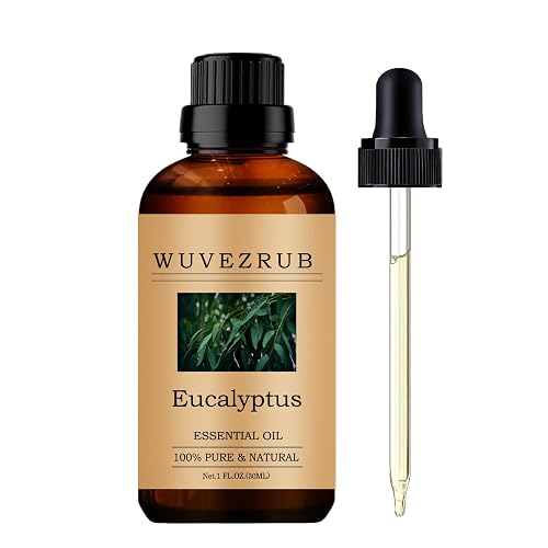 Wuvezrub Eucalyptus Essential Oil, 30ML 100% Pure and Natural, for Aromatherapy Diffuser, Skin Care, Cold Relief