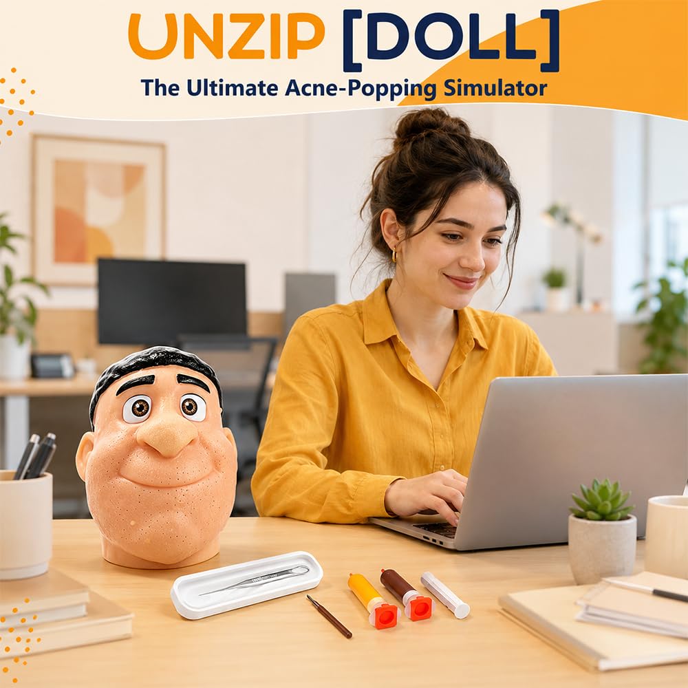 Pickel Ausdrücken Spiel, 22×28×25cm Pickel Ausdrücken Spielzeug, Squishy Pimple Popper Toy, Anti Stress Pimple Popping Toy, Realistischer Mitesser SqueezeToy, FidgetToys für Büro und Zuhause