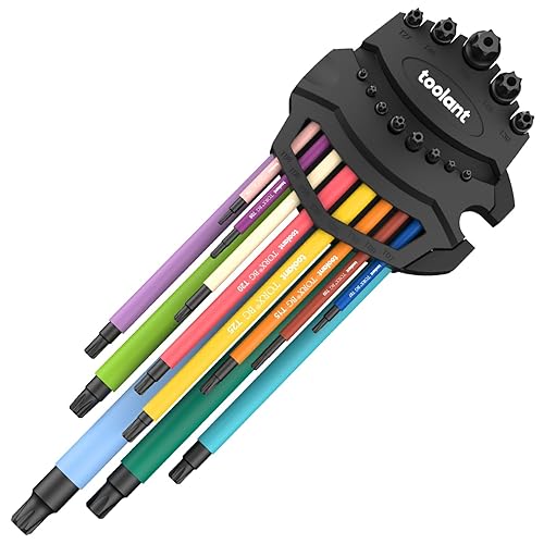 Torx Wrench Set 13pcs(T6-T50),Extra Long Arm Security Metirc Star Wrench