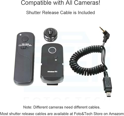 Miniatura 8 de Foto&Tech 360 Cualquier ángulo 328.1 ft Control remoto inalámbrico disparador de disparador (compatible con Olympus E-M5 Mark II, E-M5, E-M1, E-M10,