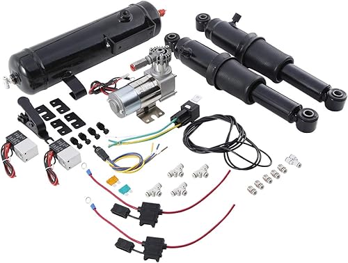 Miniatura 6 de Sistema de suspensión trasera Air Ride con tanque de aire apto para modelos Harley Davidson Touring Bagger 1994-2025