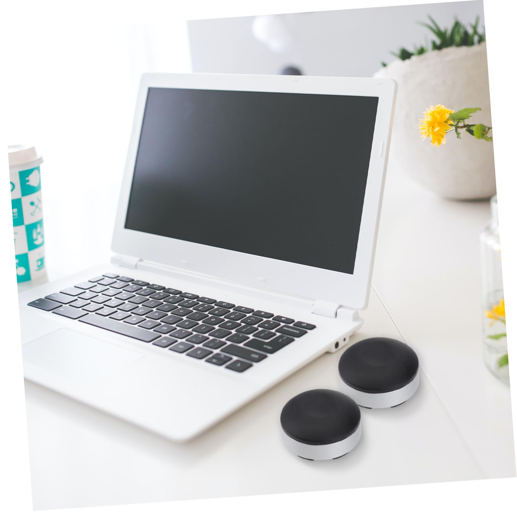 HOMSFOU 3juegos Soporte Ergonómico para Laptop Base Portátil Disipación De Almohadilla Antideslizante para y Negro