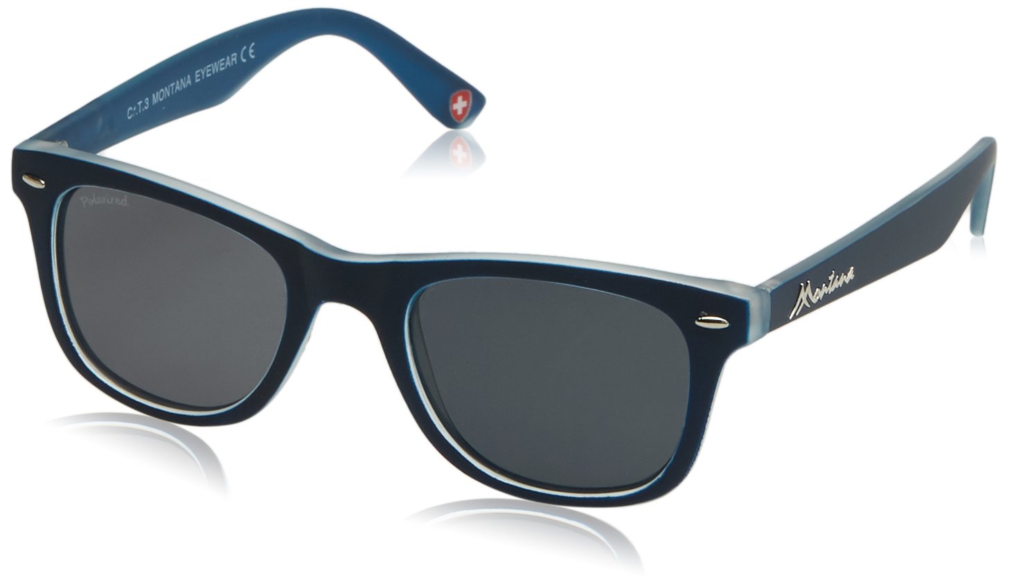 Sunglasses, Multicoloured (Navy Blue/Smoke Lenses), One size