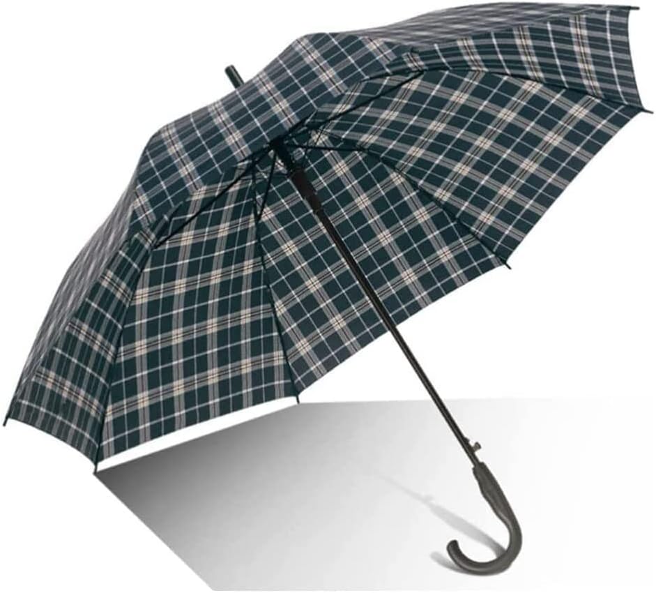 Portable Umbrella for Travel Windproof Umbrella with J Handle 55 Inch Automatic Open Stick Umbrella Lightweight Canopy Vented Umbrella Umbrella Outdoor(F)