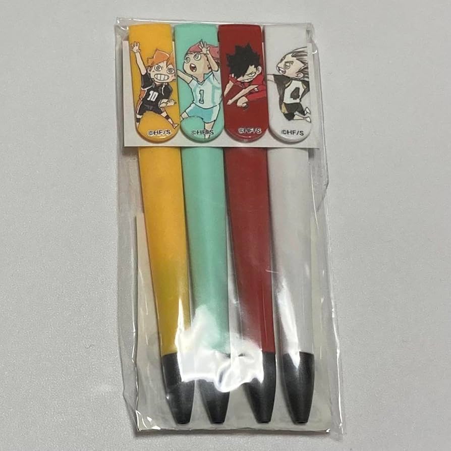 Amazon | ハイキュー ボールペン4本セット 日向翔陽 及川徹 黒尾