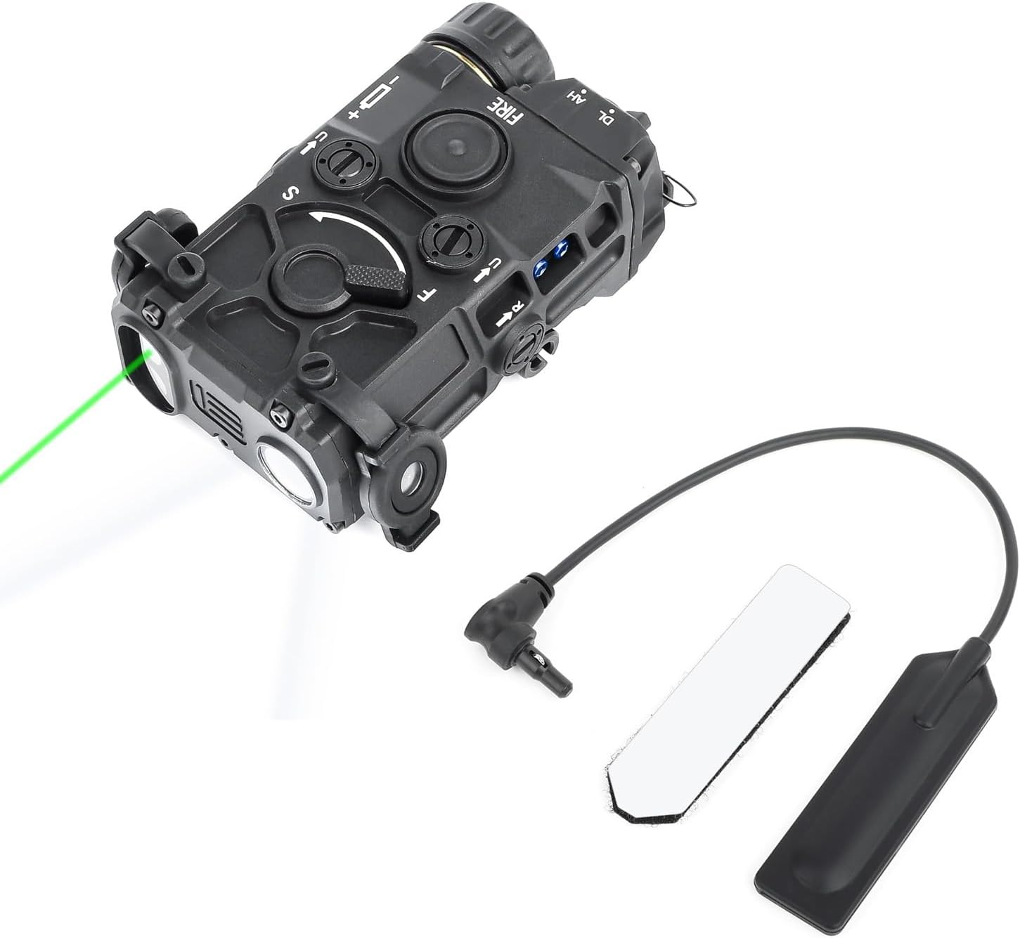 Nylon Plastic Airsoft Box Tactical Aiming Laser Sight + Remote Pressure Switch for Mlok/Keymod/20mm Picatinny Rail