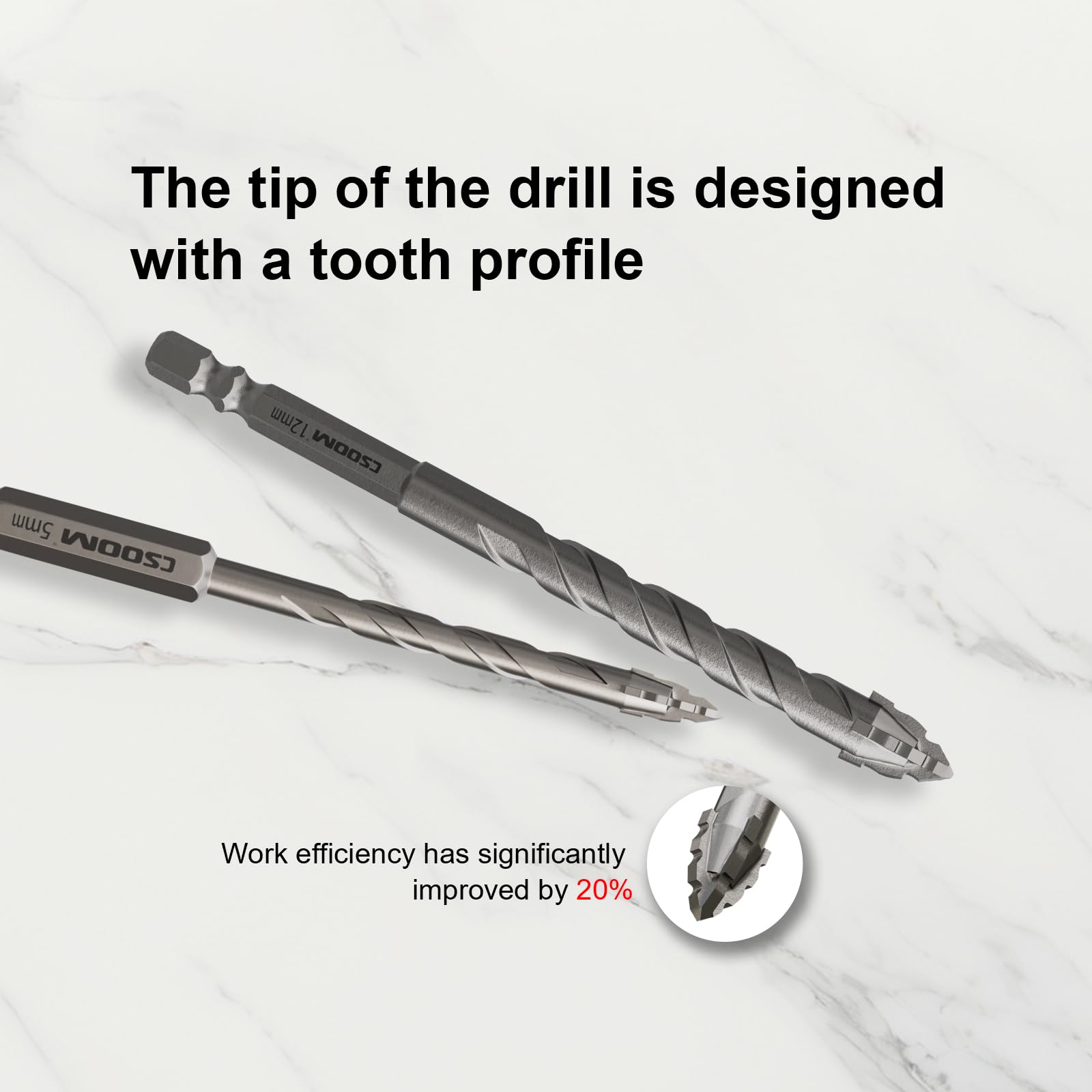 CSOOM Masonry Drill Bit Set - 10 Pieces -4 CSOOM Masonry Drill Bit Set - 10 Pieces -4