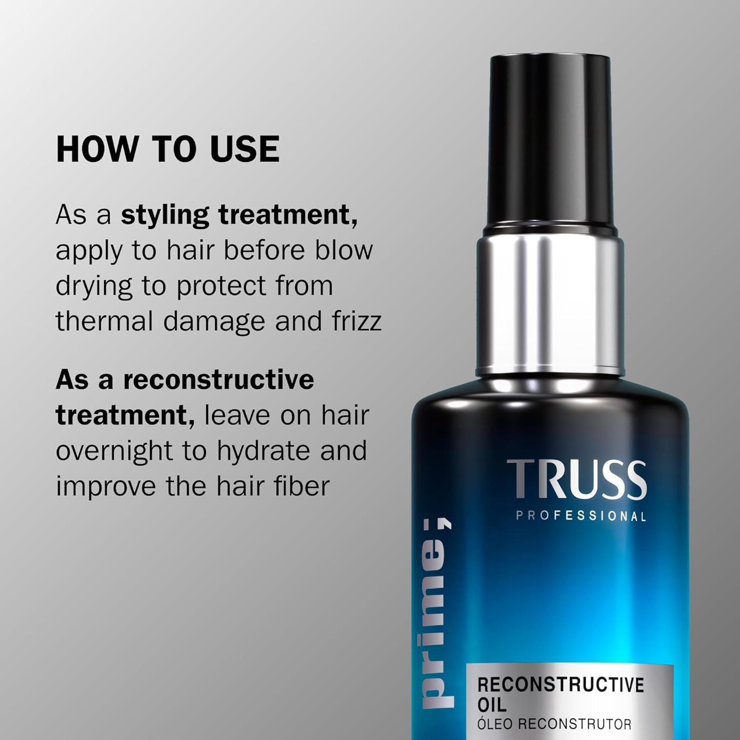TRUSS Deluxe Prime Reconstructive Hair Oil for Damaged Hair, 2 Fl Oz