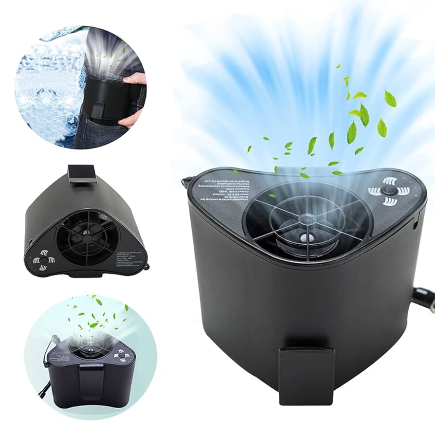 Amazon | SEECORE 充電式ベルトファン 超強風 ブラック 携帯