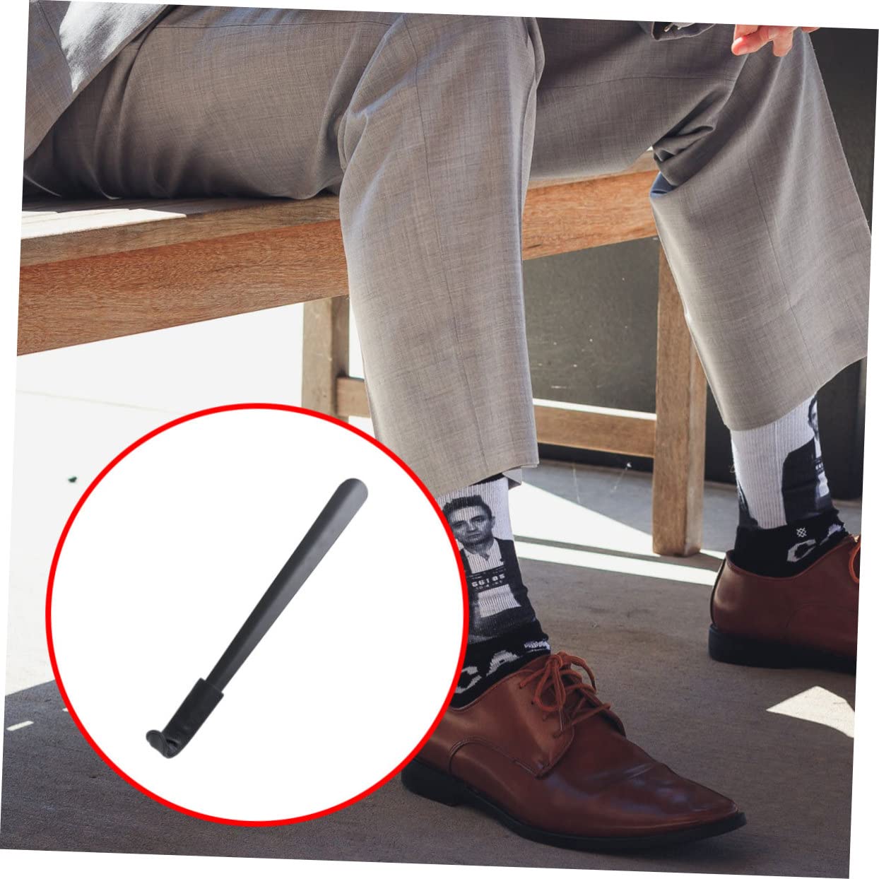 SHERCHPRY 2 Piezas De Calzador De Alta Resistencia Calzadores Para Hombres Calzadores De Acero Inoxidable Zapatos De Embarazo Calzador De Mango Largo Cuerno De Zapato Para Hombre Botas