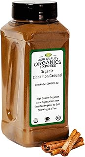HQOExpress | Organic Ground Cinnamon | 17 oz. Chef Jar