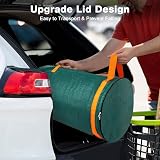 Eurhomewit 3 Garden Waste Bags, 272 L, Leaf Bag, Garden Bag with Lid and Handles, Large Sturdy Garden Bags, Leaf Collector, Self-Standing Waste Bag, Stable Green Cut Bags for Grass, Leaves, Hedges, - 8