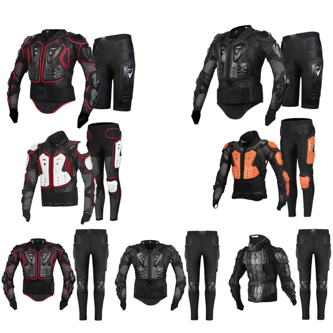 Wjnvfioo Motorradjacke für Herren, Ganzkörperpanzer, Motorrad, Motocross-Rennen, Motorrad-Rüstung, Motorradschutz