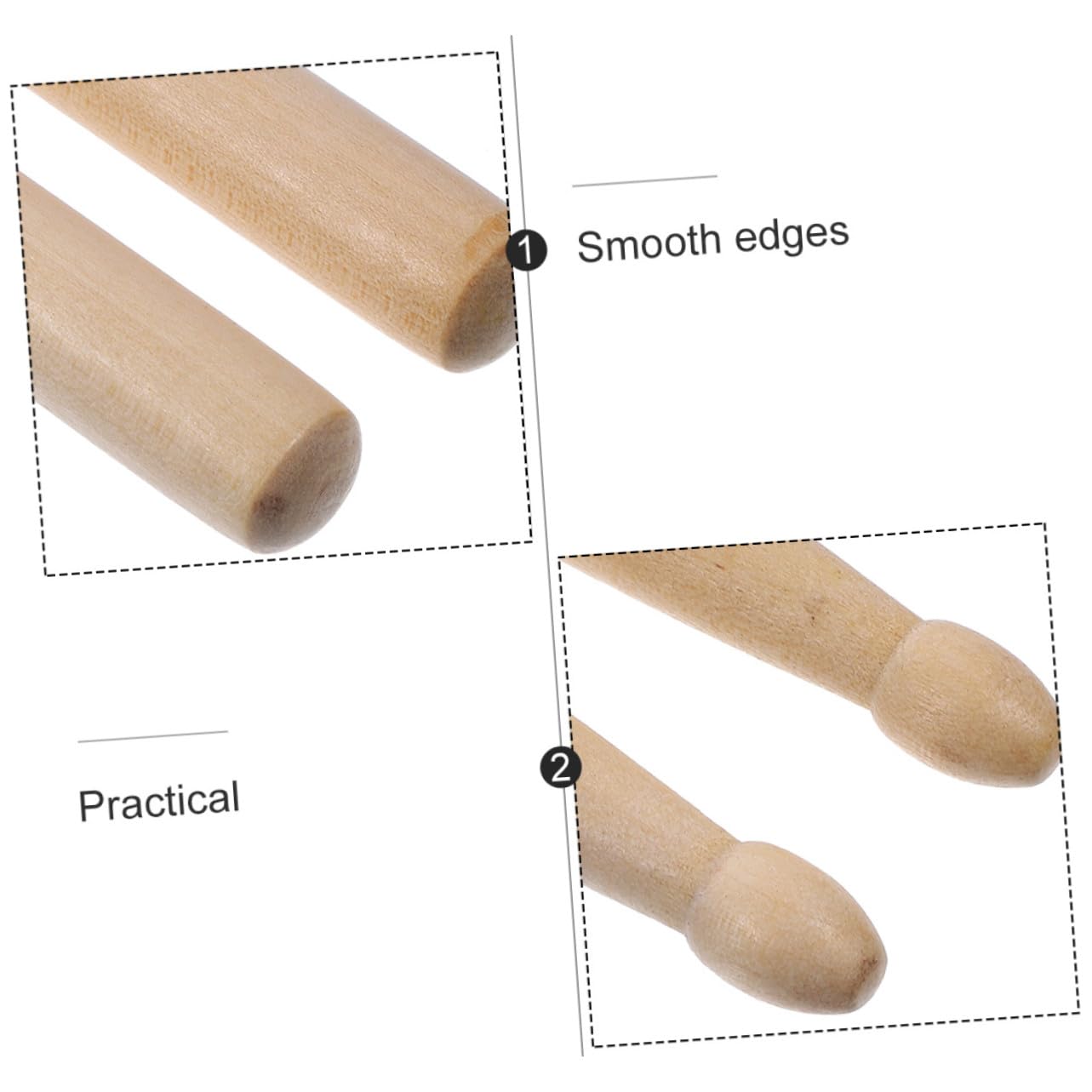 5a Holz Drumsticks, 12 Paar, für Schüler und Profis | Beige, Bruchfest, Vielseitig Einsetzbar in Studios und Bands, Geeignet für Jazz und Übungszwecke