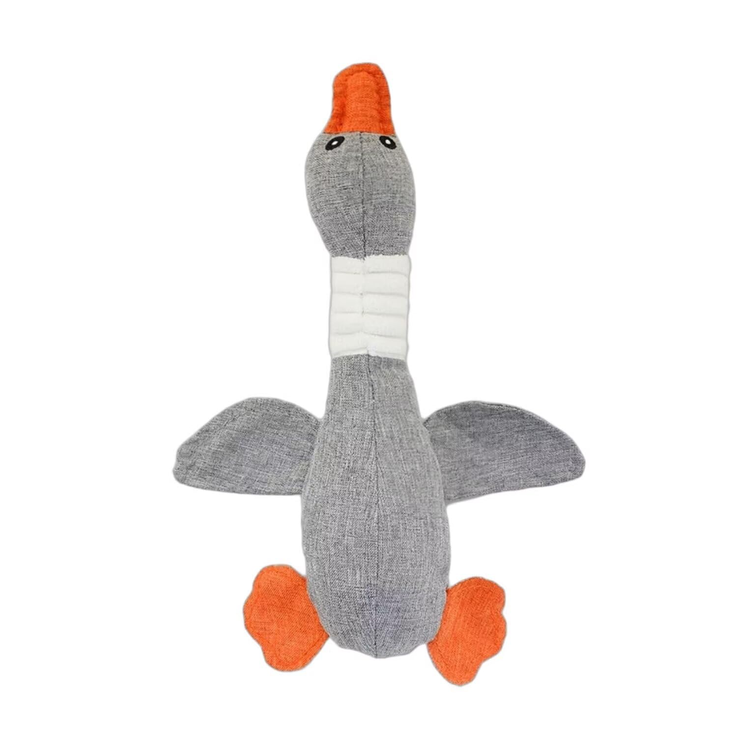 Squeaky Dog Toys, Plush Dog Toys, Dog Teddy Toys, Dog Teething Toys, Puppy Chew Toys for Small Medium Dogs | Gray goose