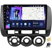 Car Stereo Double Din Android 14 Radio 9 Inch Touchscreen Compatible with Honda Jazz City 20022007 Multimedia Player Support Navigation/Android Auto/Carplay/Steering Wheel Controls,RHD,NF7