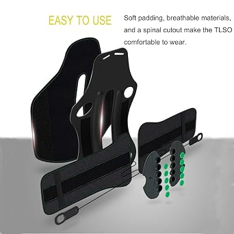 TLSO Thoracic Full Back Brace for Men Women for Kyphosis, Post Op Recovery, Compression Fractures, Scoliosis, DDD, Herniated Discs, Adjustable Thoracic Lumbar Spine Support(Size M)