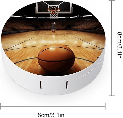 Miniatura 2 de Estuche para lentes de contacto para viajes, baloncesto, arena, impresión, caja de contacto con solución de espejo, aplicador de botellas, kit de