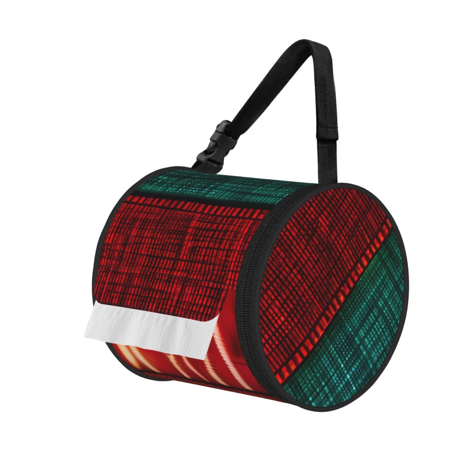 African Style Patchwork 1 Print Cylindrical Tissue Holder Bathroom Car Home Office Kitchen Decor Versatile
