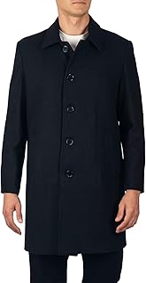 Alpine Swiss Orson Mens Wool Blend Car Coat Tailored Long Topcoat for Men Single Breasted Overcoat Winter Jacket Walking Coat