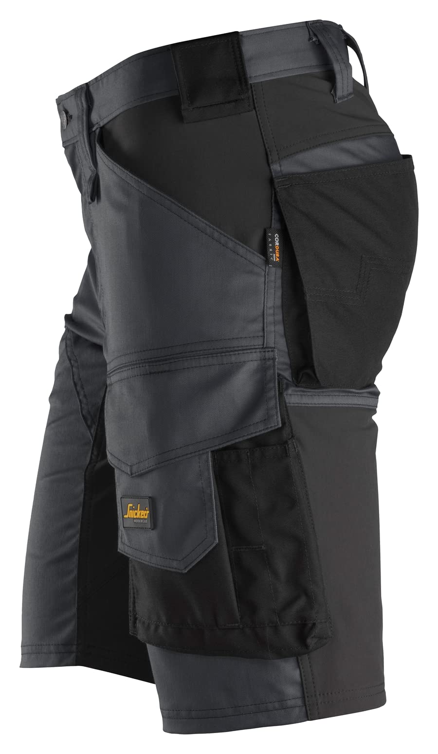 Pantalones cortos elásticos AllroundWork Gris Acero-Negro talla 52