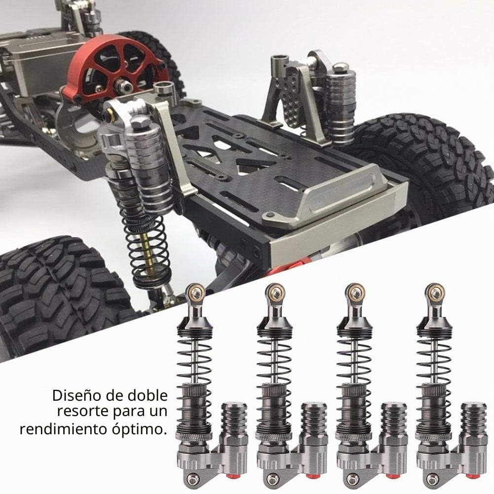 Amortiguadores RC de 4 Piezas, muelles de Alta Resistencia para Coche de Oruga Axial, SCX10, D90, RC - Diseño Optimizado para Mejor Estabilidad y Rendimiento en Modelos RC