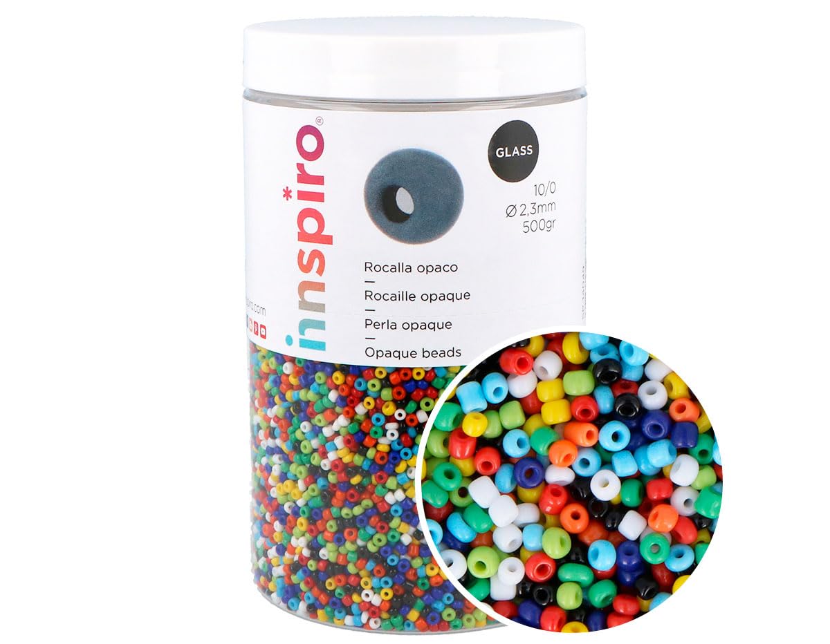 INNSPIRO Opaque Round Glass Rock Mix 2.3mm 10/0 500g