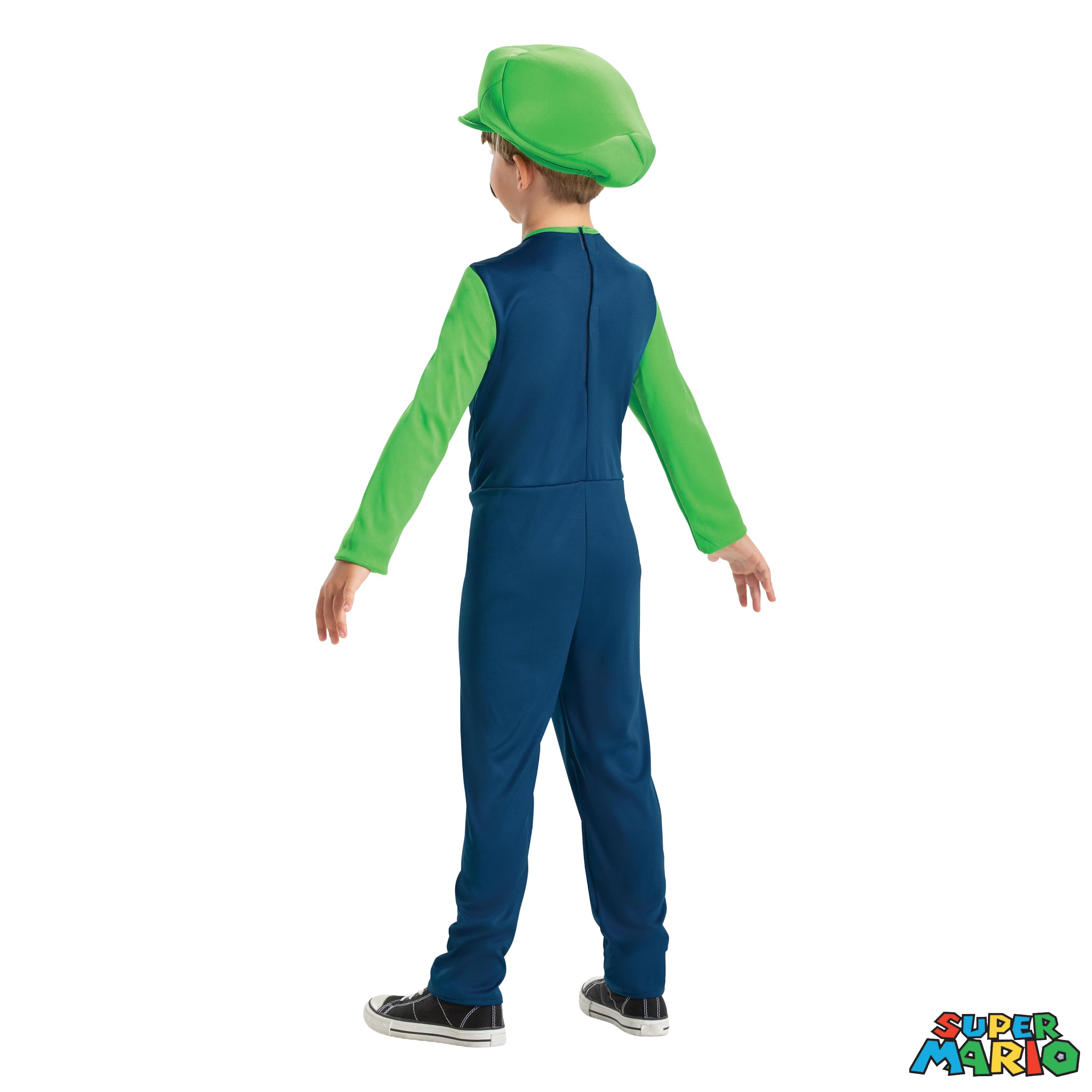 Disfraz Infantil de Luigi de Super Mario Bros, Licencia Oficial de Disguise, Ajuste Cómodo y Diseño Detallado, Para edades de 7 a 8 años, 4 a 6 años, 3 a 4 años