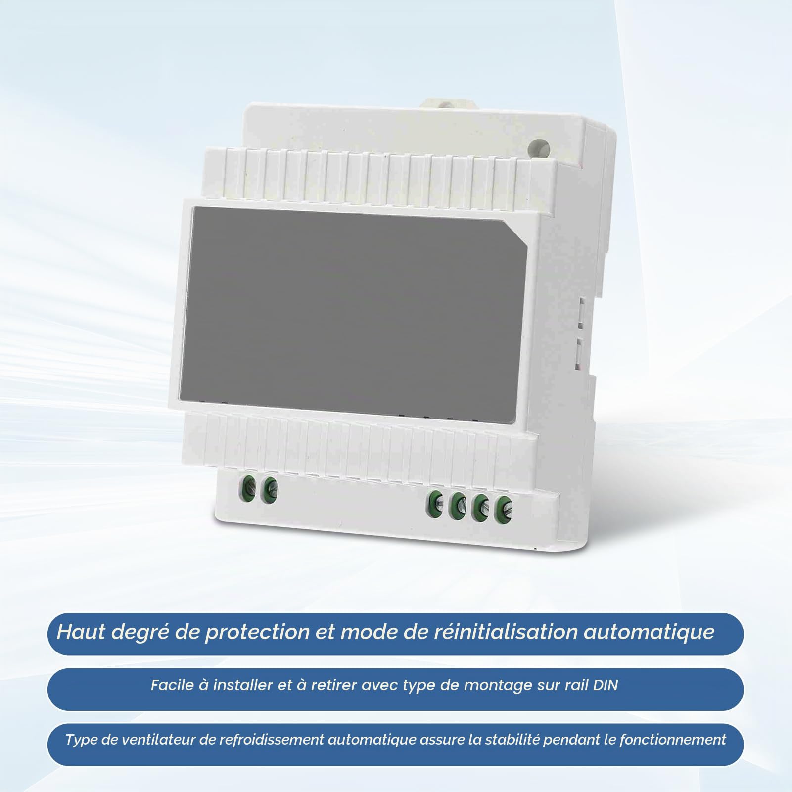 DR-60-12 Alimentation sur Rail DIN 100-240V 12V 5A 60W Sortie Unique Commutation PWM Source électrique Demi-Pont Sources de Signal Alimentation PWM pour Rail DIN(DR-60-12)