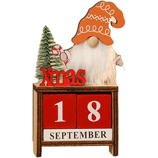 THE STYLE SUTRA Christmas Calendar Home Office Decoration for Farmhouse Kitchen Shelf Xmas