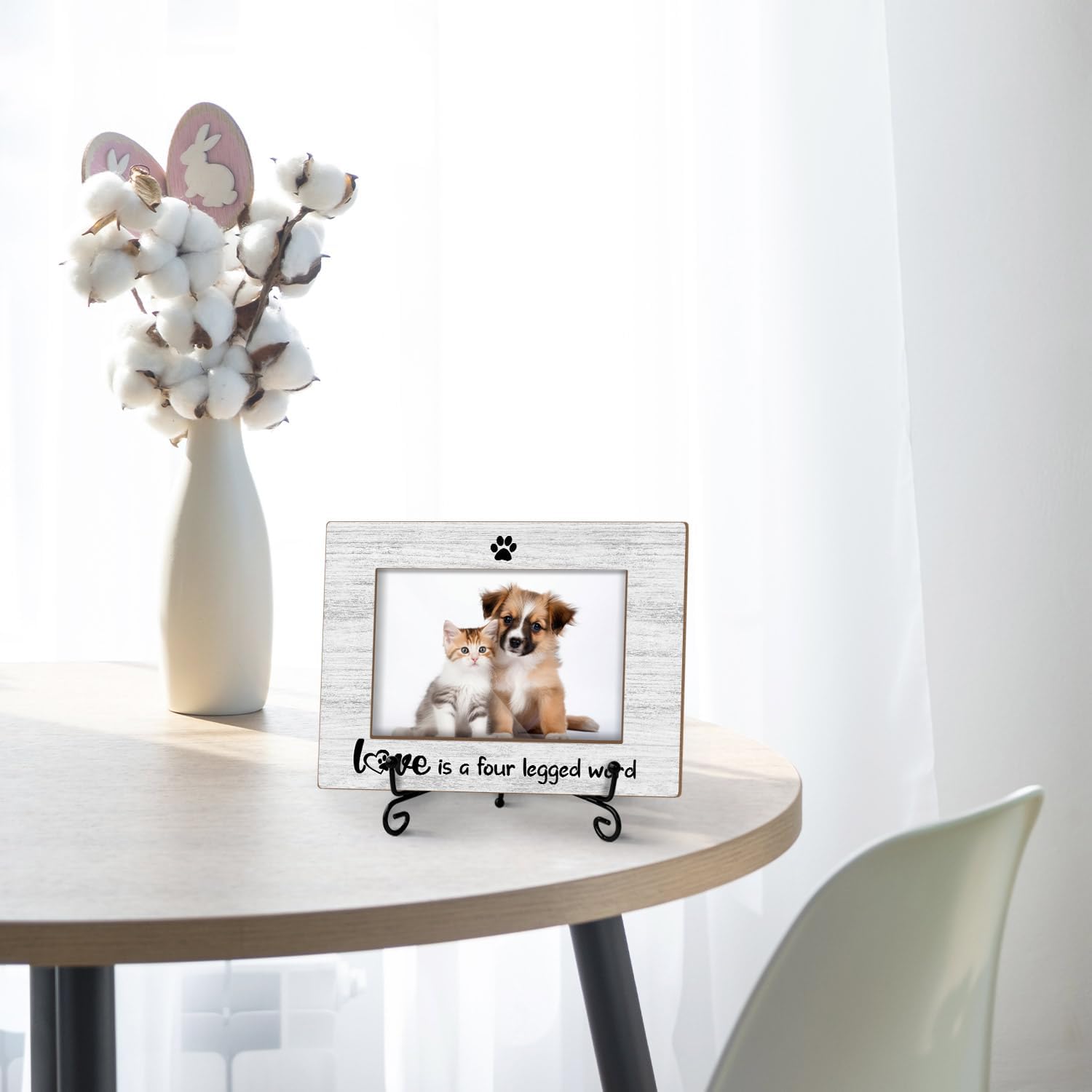 Pet Picture Frame, Wooden Photo Frame 4x6, Dog Lovers Gifts Pet Memorial Gifts for Woman, Tabletop Display Home Decorations -35 - Image 3