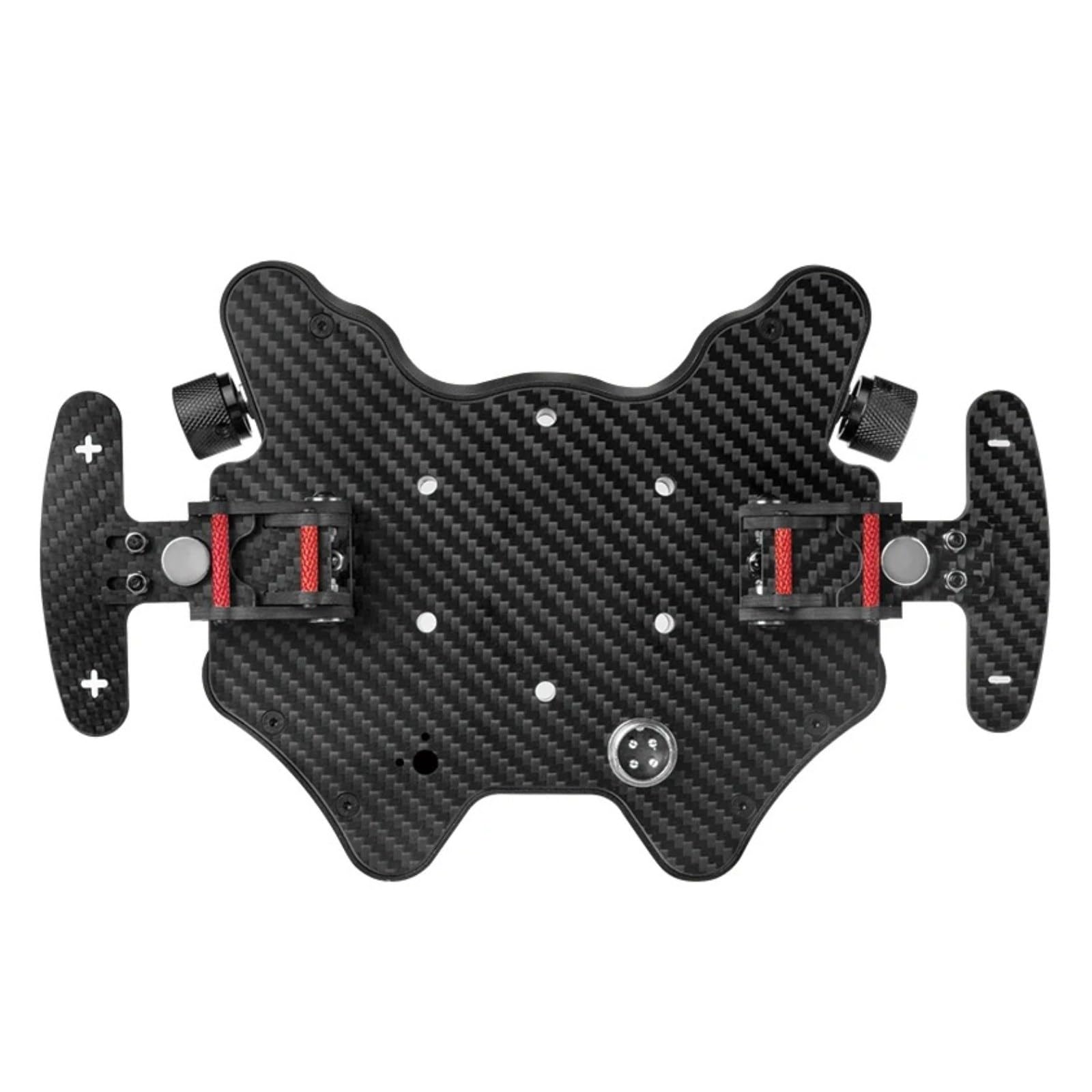 HTLNUZD Carbon-Fiber USB Sim Racing Steering Wheel Hub with Switch Button Plate & Control Box for PC/PS4/PS5/Xbox – Plug & Play Game Controlle