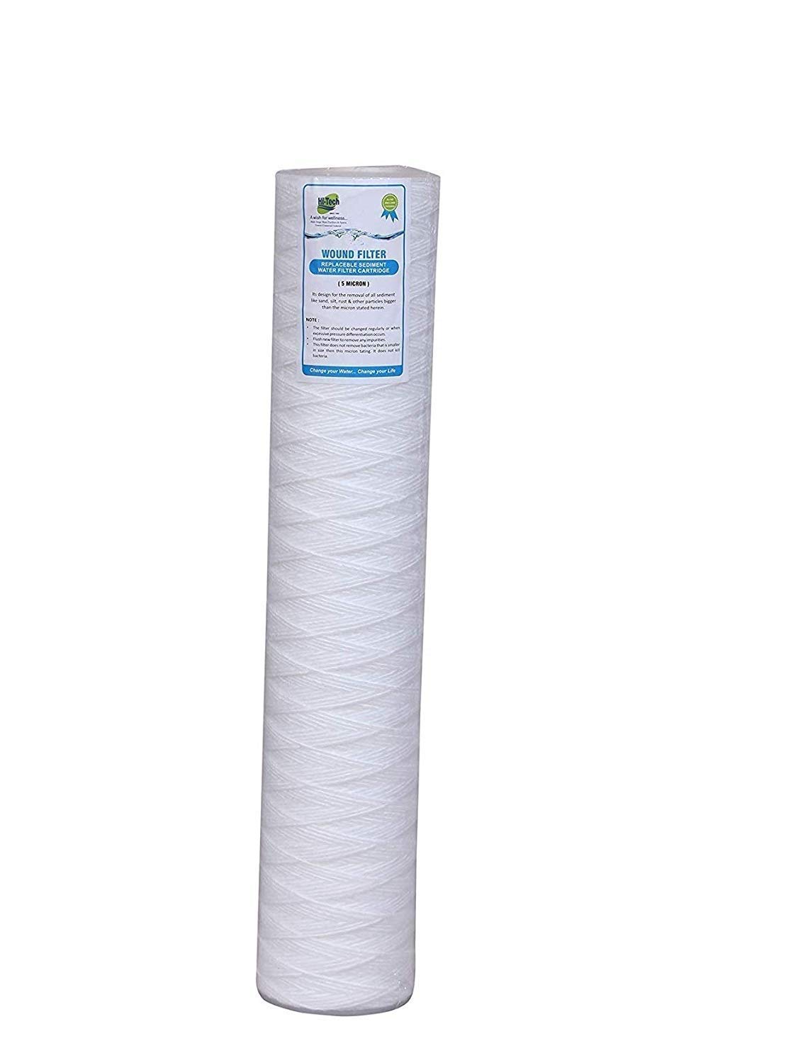 Hi-Tech Ro 20 Inch 4 Dia Wound Filter for All Types of Water Purifiers