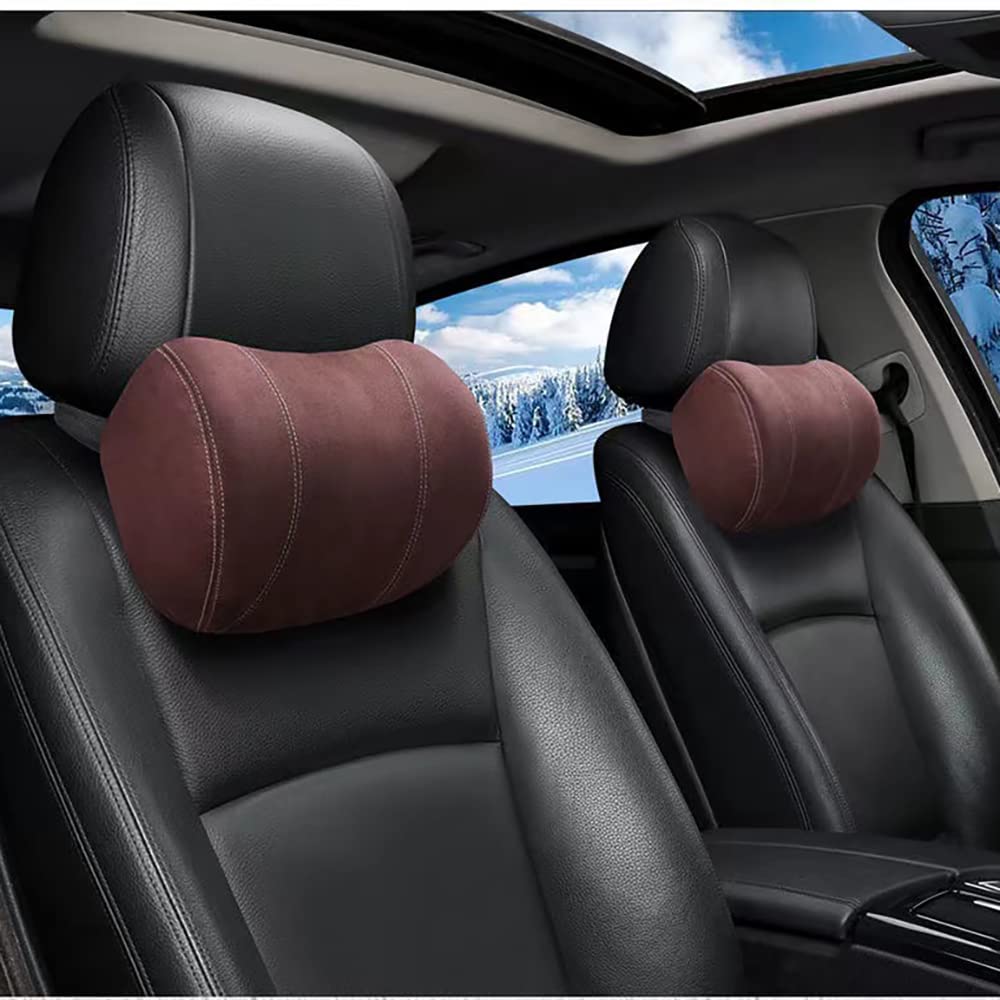 2 Piezas Car Viaje Largo Suave Memoria Reposacabezas ergonómico, para Volvo La relajación del Cuello Alivia la Fatiga,A