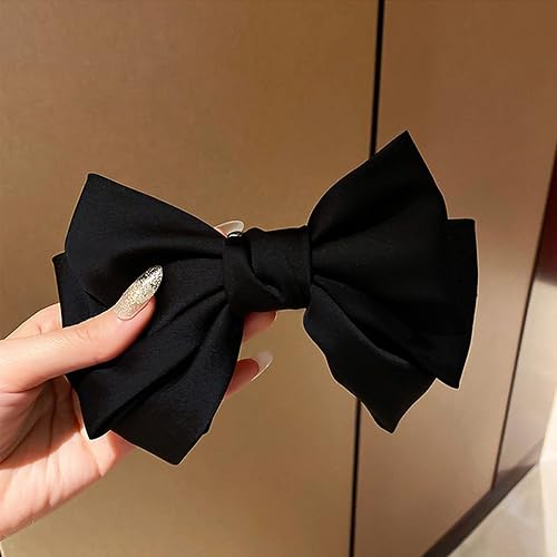 Miniatura 4 de Pinzas grandes para el cabello pinzas para el cabello con lazo sólido de satén grande pasadores de pelo con lazo pinzas de cocodrilo para mujeres y