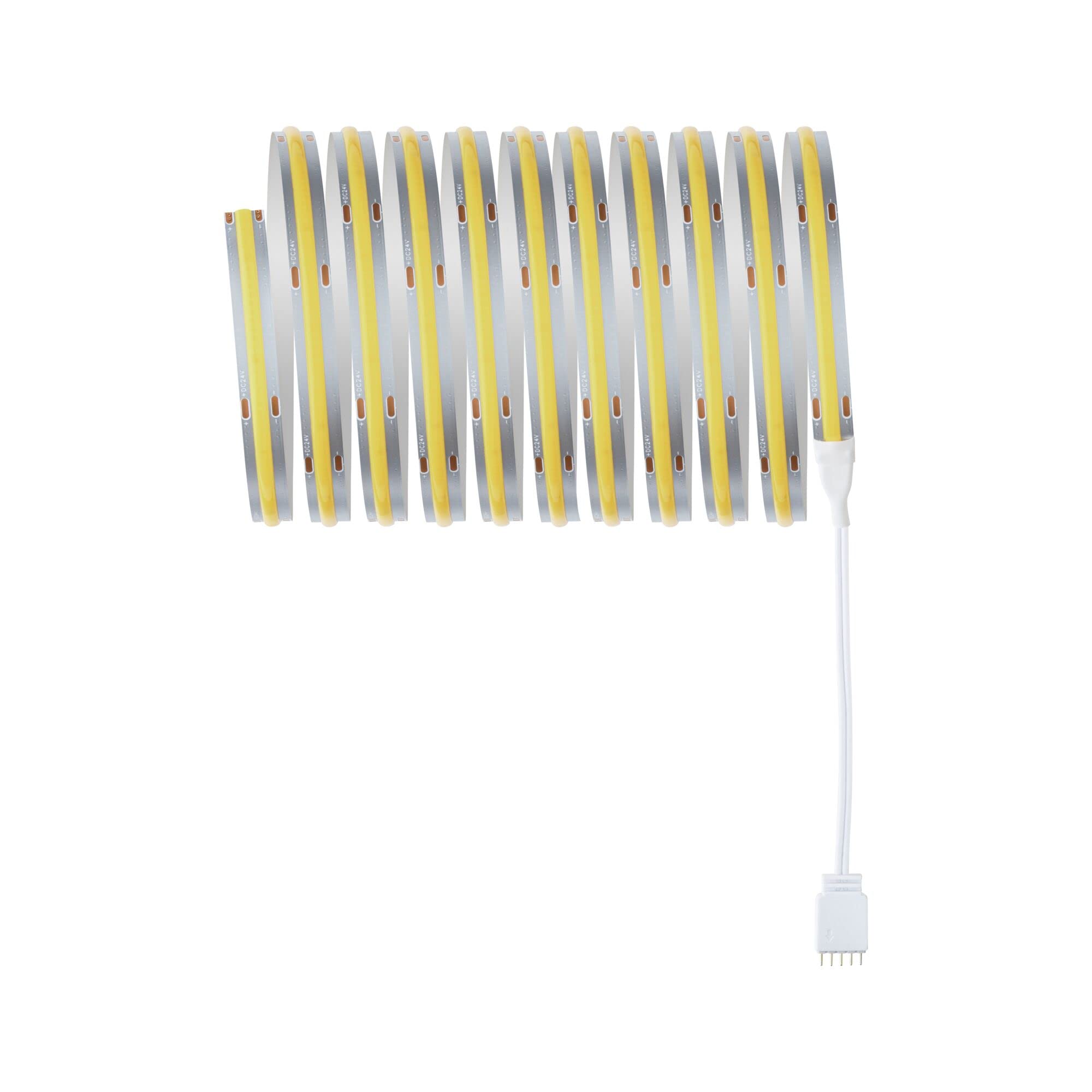 Paulmann 71128 MaxLED 1000 LED Strip Full-Line COB 36W 1280lm/m 528LEDs/m dimmbar 3m Silber Kunststoff 6500K LED Band erweiterbar