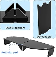 Vista 4 de Cosmos Soporte para sable de luz de escritorio con doble sable de luz acrílico, soporte de exhibición de escritorio con almohadilla antideslizante