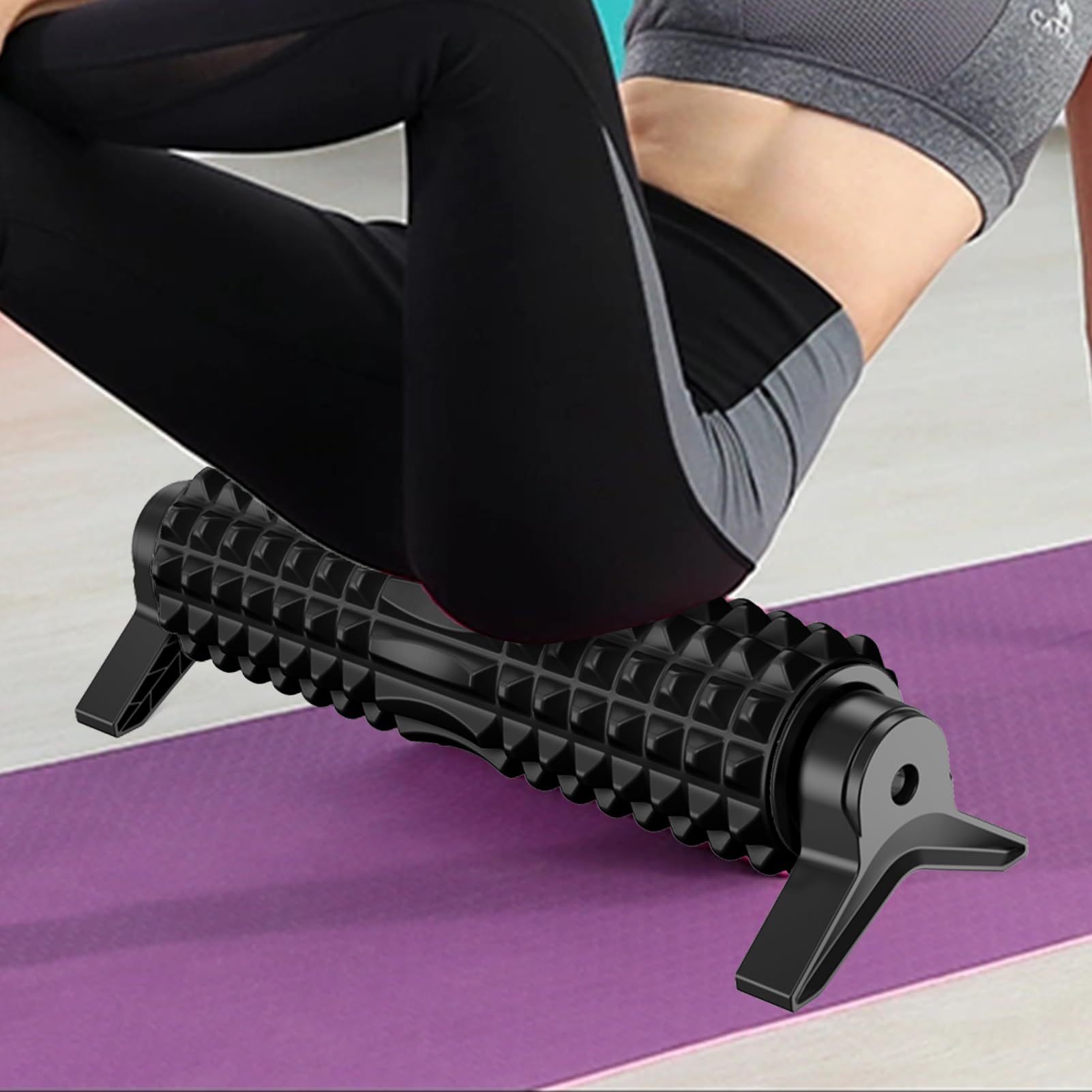 Rullo in Schiuma Esercizi con Rotolamento Rotondo | Rullo per Pilates per Schiena e Muscoli Per Uomini e Donne, Palestra Domestica, Pilates, Recupero, Collo, Schiena, Gambe,