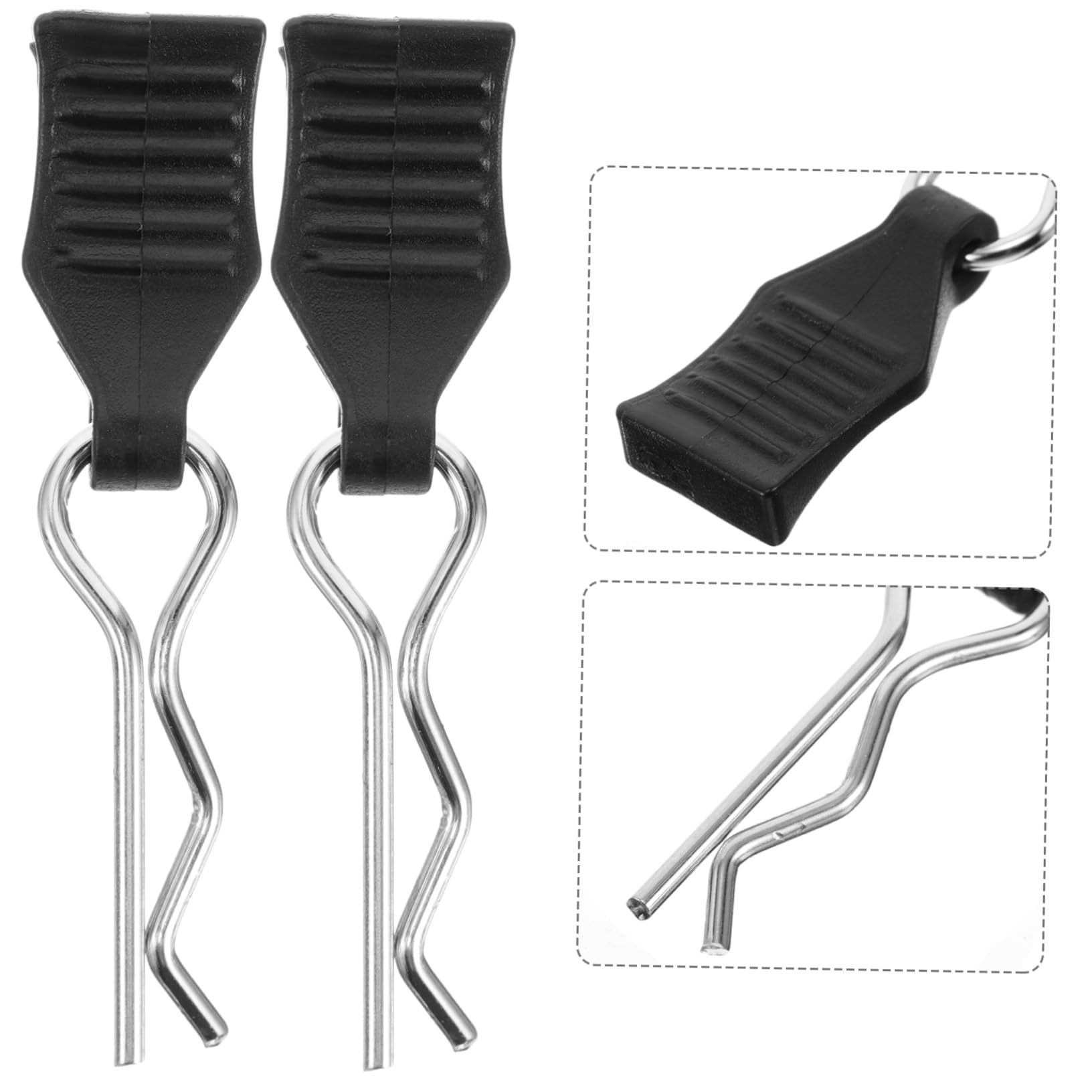 COSMEVIVI Vehicle Clips Pull Tabs 20pcs R-Type Pins for Secure Auto Parts Fastening