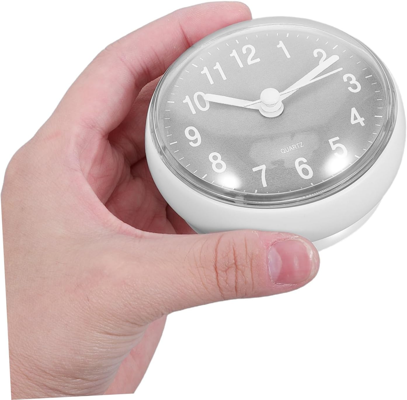 VOSAREA Mini Waterproof Round Bathroom Shower Clock with Suction Cup