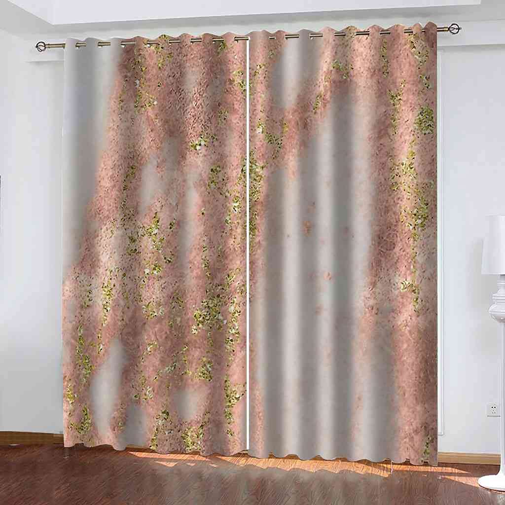Rideau à oeillets en tissu lourd rose doré GXLOGAA déco salon