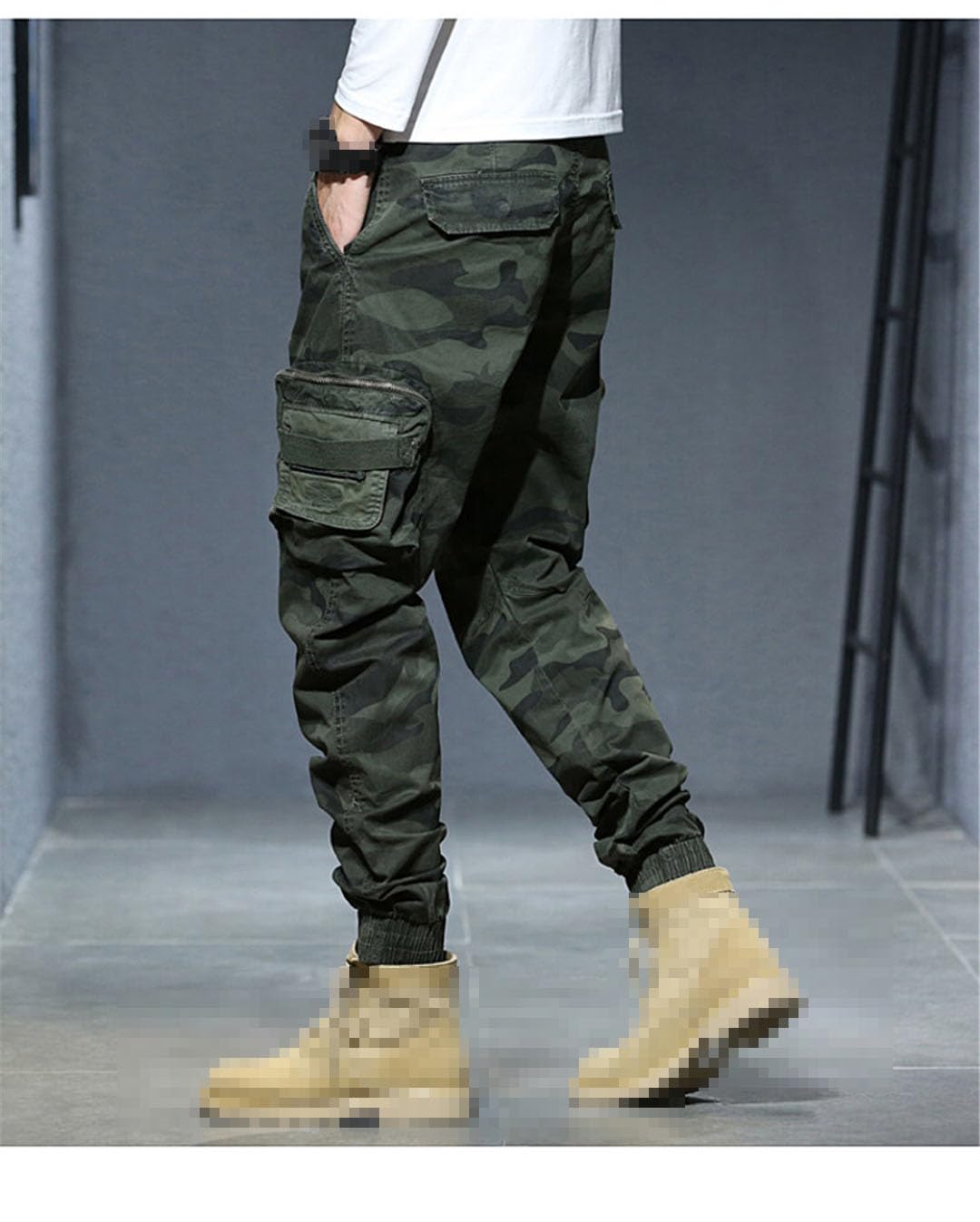 Vogrtcc Pantaloni da Jogging da Uomo Pantaloni Cargo Pantaloni Multitasche Casual Pantaloni Tattici