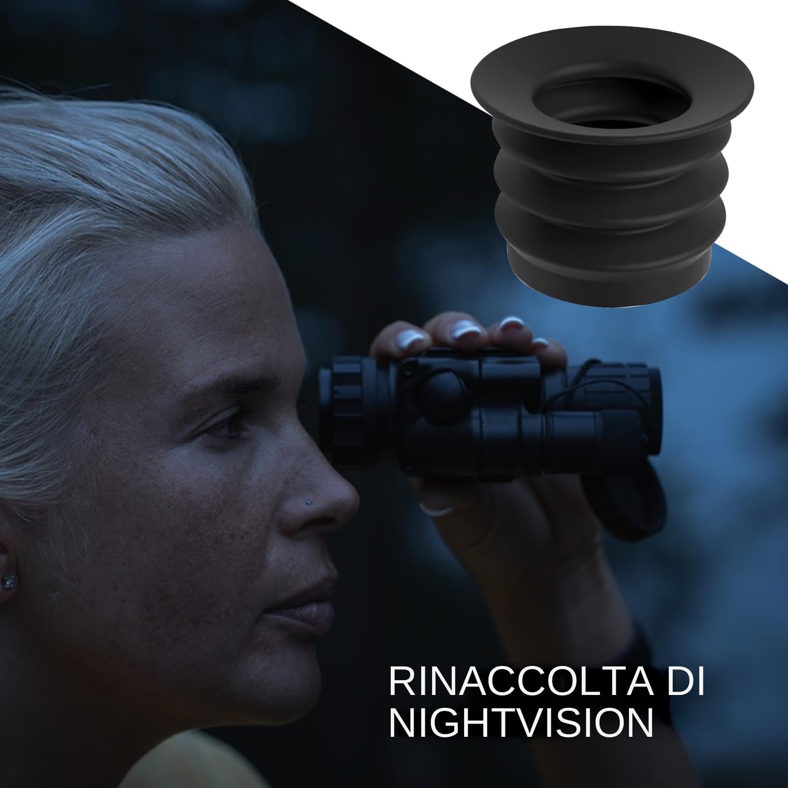Conchiglia Oculare Visione Notturna – PVS-18/14 Monoculare Protettore Occhio | Schermo Lente Compatto Visore Notturno, Termocamera, Mirino Ottico, Materiale Anti-Graffio