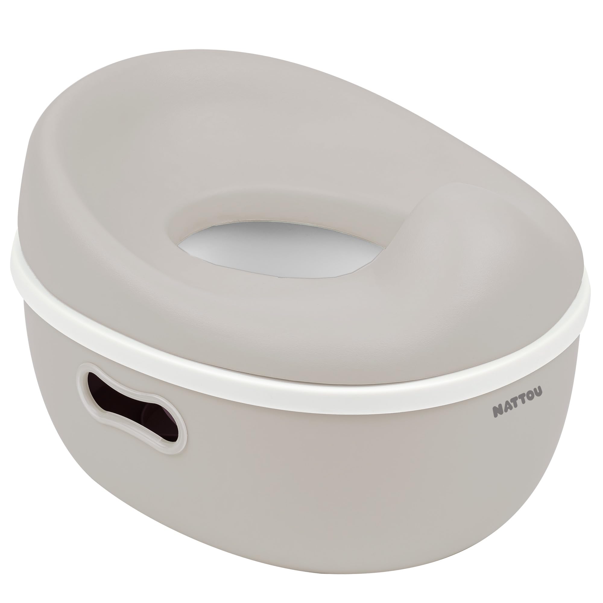 Nattou Vasino per Bambini 3in1, Vasino + Sgabello + Tavoletta per Bambini, Facile da Usare, Circa 34 cm, Da Circa 18 Mesi a Circa 4 Anni, Care, Plastica, Beige chiaro