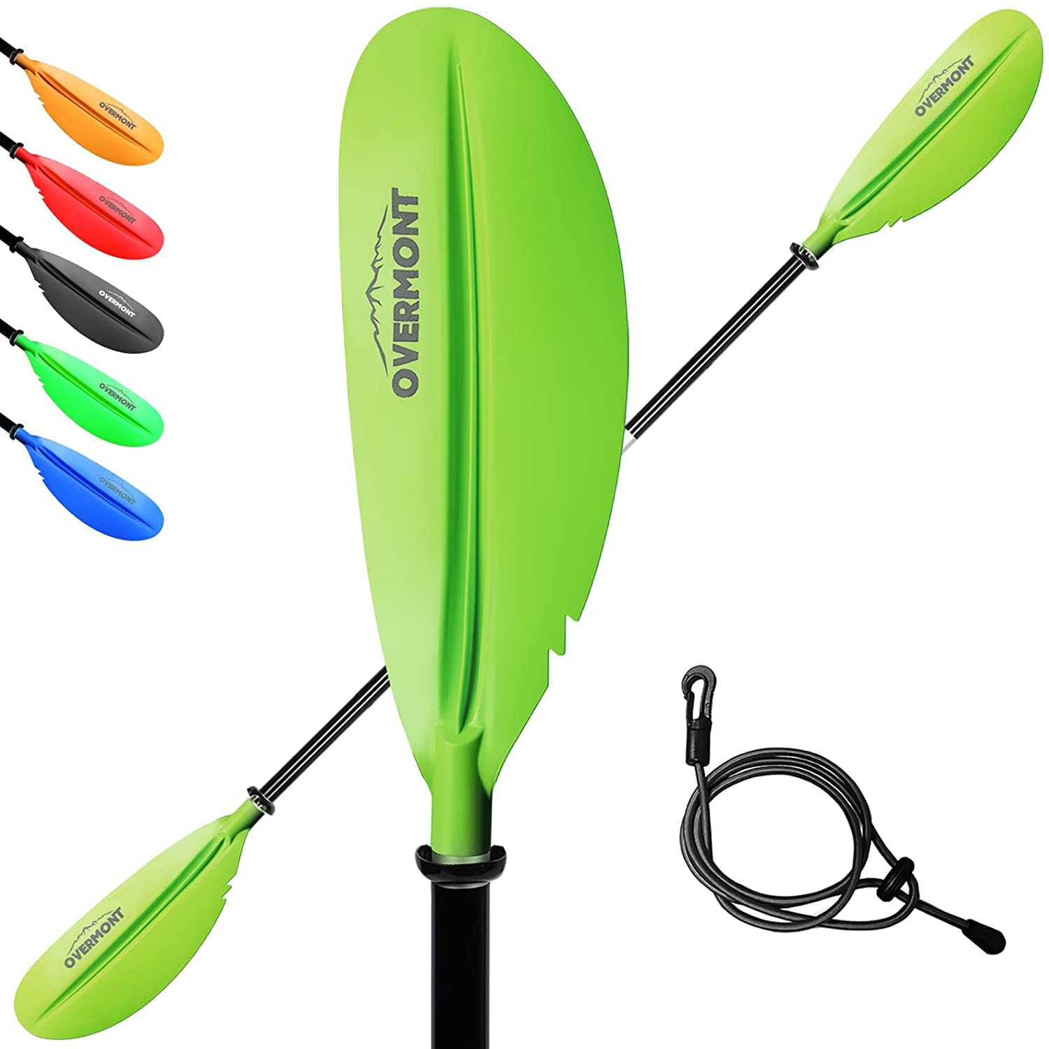 OVERMONT Pagaie de Kayak Double 230 cm avec Cordon de Sécurité